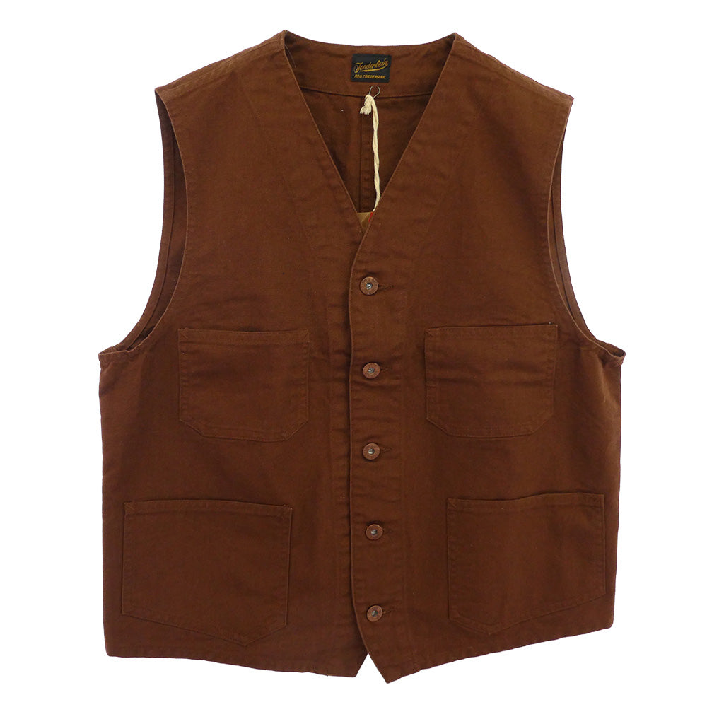 TENDERLOIN テンダーロイン T-ENGINEER VEST エンジニア コットンダック生地 ベスト ブラウン ブラウン系 M【美品】【中古】
