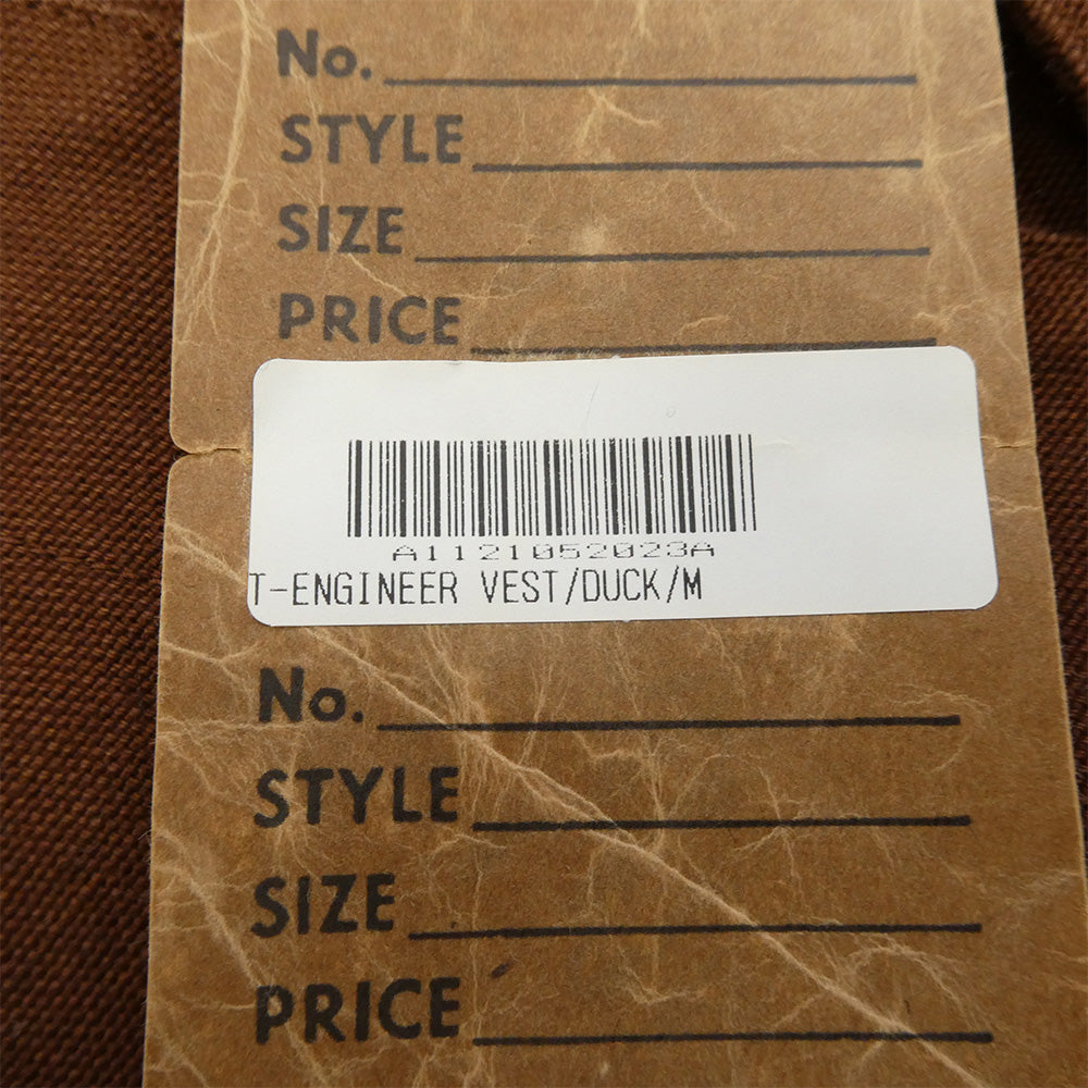 TENDERLOIN テンダーロイン T-ENGINEER VEST エンジニア コットンダック生地 ベスト ブラウン ブラウン系 M【美品】【中古】