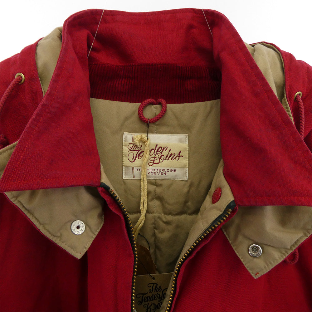 TENDERLOIN テンダーロイン T-DOWN JKT フード着脱可能 フーデッド ダウンジャケット レッド レッド系 M【中古】