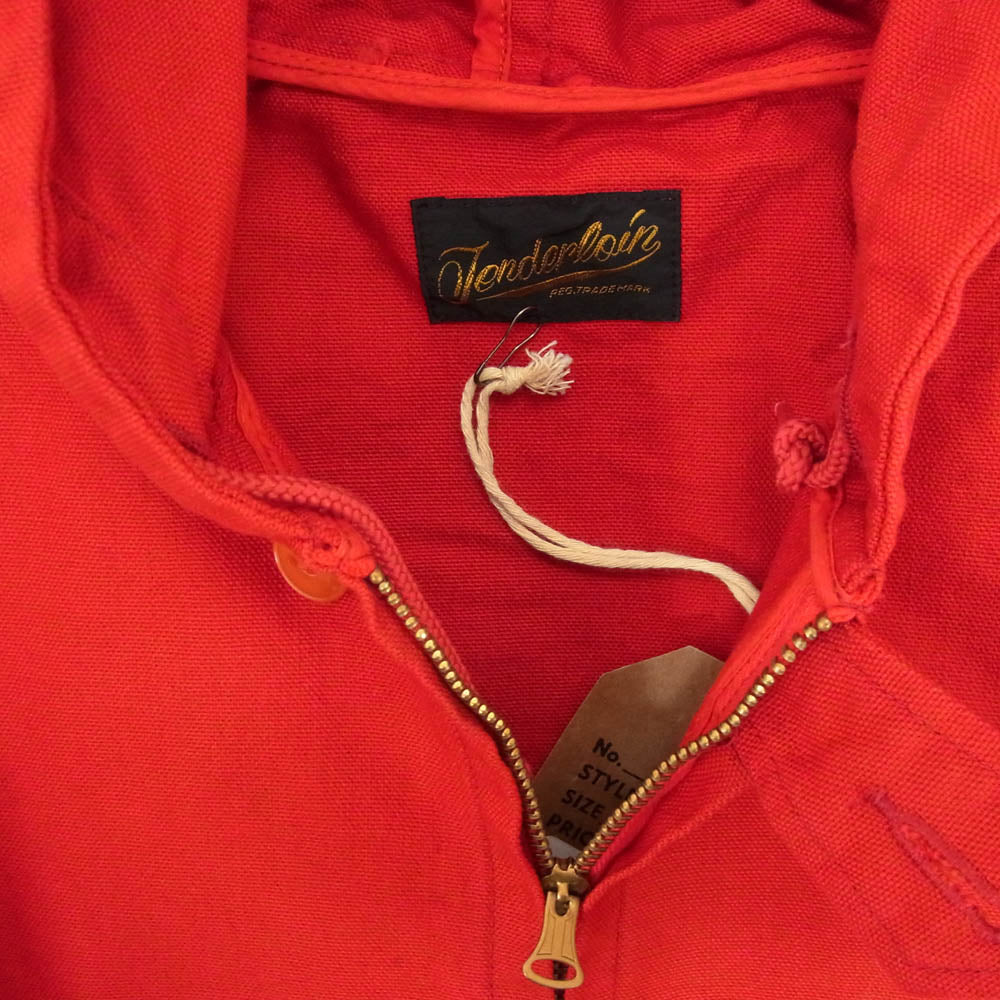 TENDERLOIN テンダーロイン T-FIELD COAT コットンダック生地 フィールド フーデッド コート レッド系 M【中古】