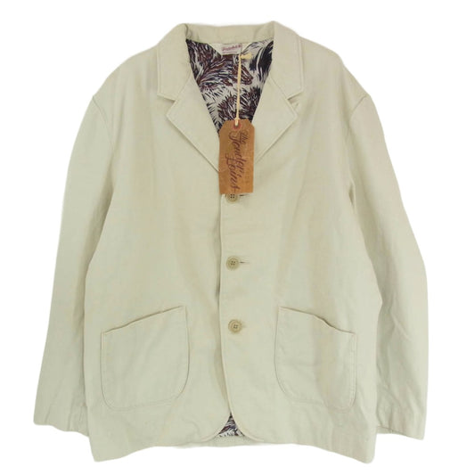 TENDERLOIN テンダーロイン T-SATIN JKT サテン 3B テーラードジャケット ブレザー オフホワイト系 M【中古】