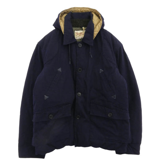 TENDERLOIN テンダーロイン T-HUNTING DOWN JKT ハンティング ダウンジャケット ネイビー ネイビー系 M【中古】