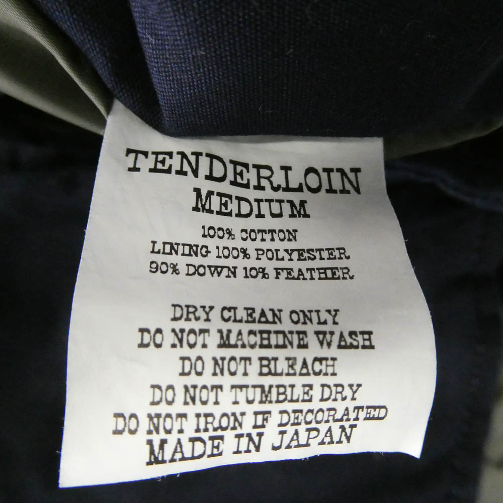 TENDERLOIN テンダーロイン T-HUNTING DOWN JKT ハンティング ダウンジャケット ネイビー ネイビー系 M【中古】