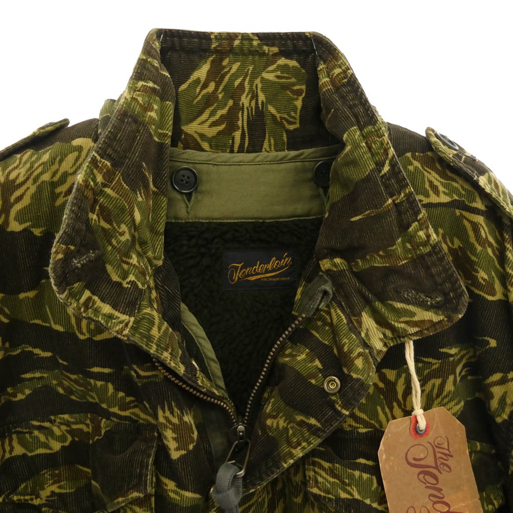 TENDERLOIN テンダーロイン T-M-65 CORDUROY CAMO M65 着脱可能ボアフリースライナー付 カモフラ コーデュロイ フィールドジャケット M【中古】