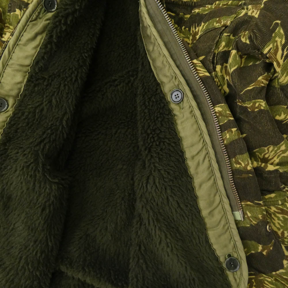 TENDERLOIN テンダーロイン T-M-65 CORDUROY CAMO M65 着脱可能ボアフリースライナー付 カモフラ コーデュロイ フィールドジャケット M【中古】