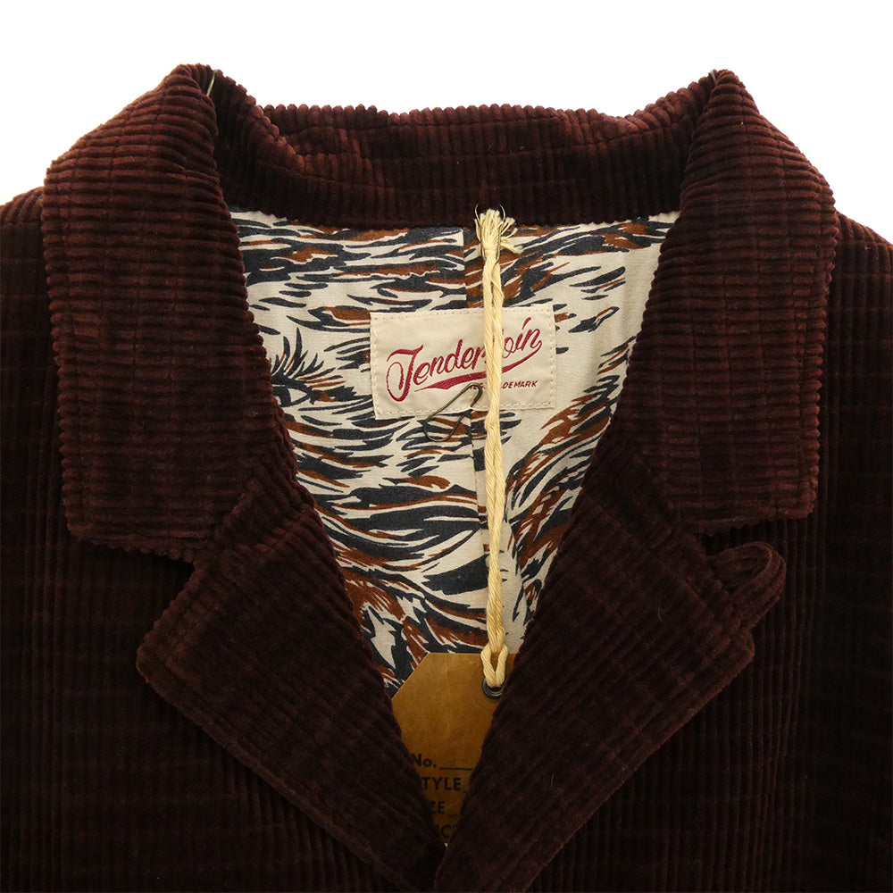 TENDERLOIN テンダーロイン T-CORDUROY JKT コーデュロイ 3B テーラードジャケット エンジ系 M【美品】【中古】