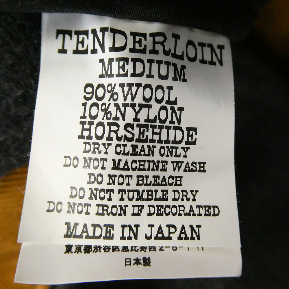 TENDERLOIN テンダーロイン T-RAIL ROADER SPECIAL HEATHER レザー切替 レイルローダー スペシャル Pコート ブラック系 M【中古】