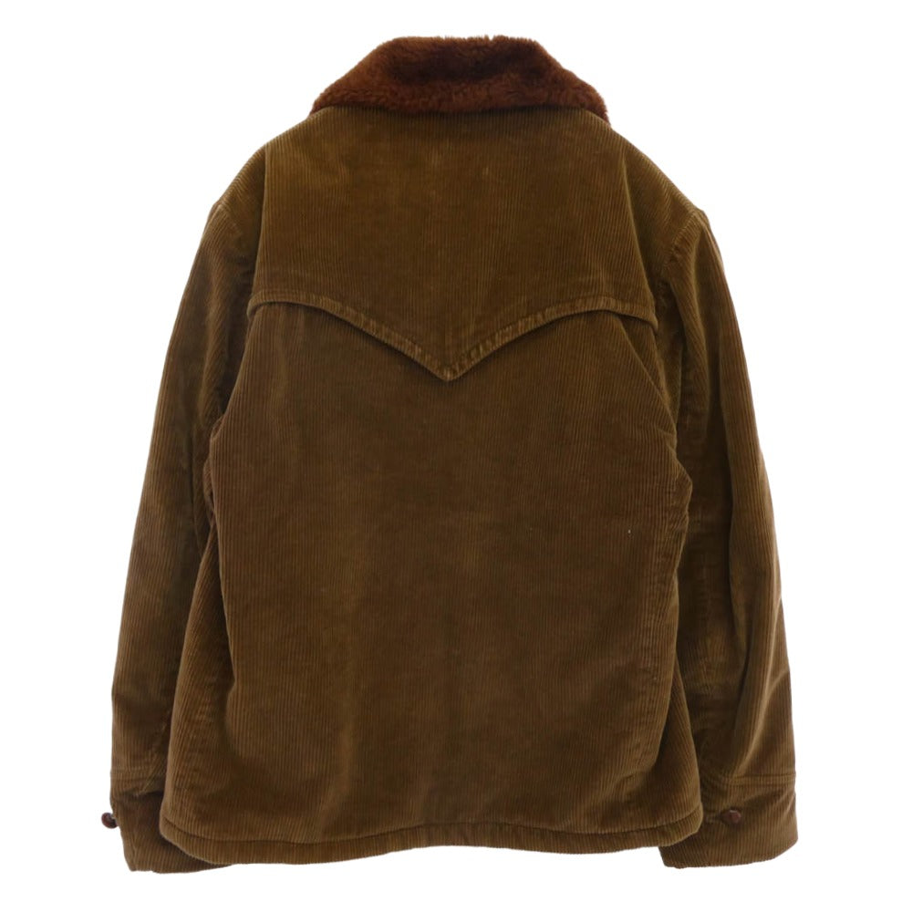 シアーズ Vintage SPORTS WEAR ヴィンテージ コーデュロイ ボア ジャケット くるみボタン ブラウン系 40【中古】