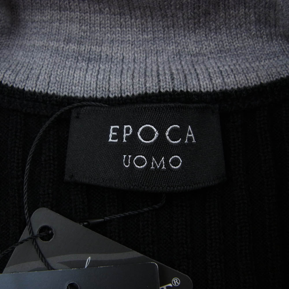 EPOCA UOMO エポカウォモ M1N36-451-09 ホールガーメント ジップ ニット ブラック系 46【極上美品】【中古】