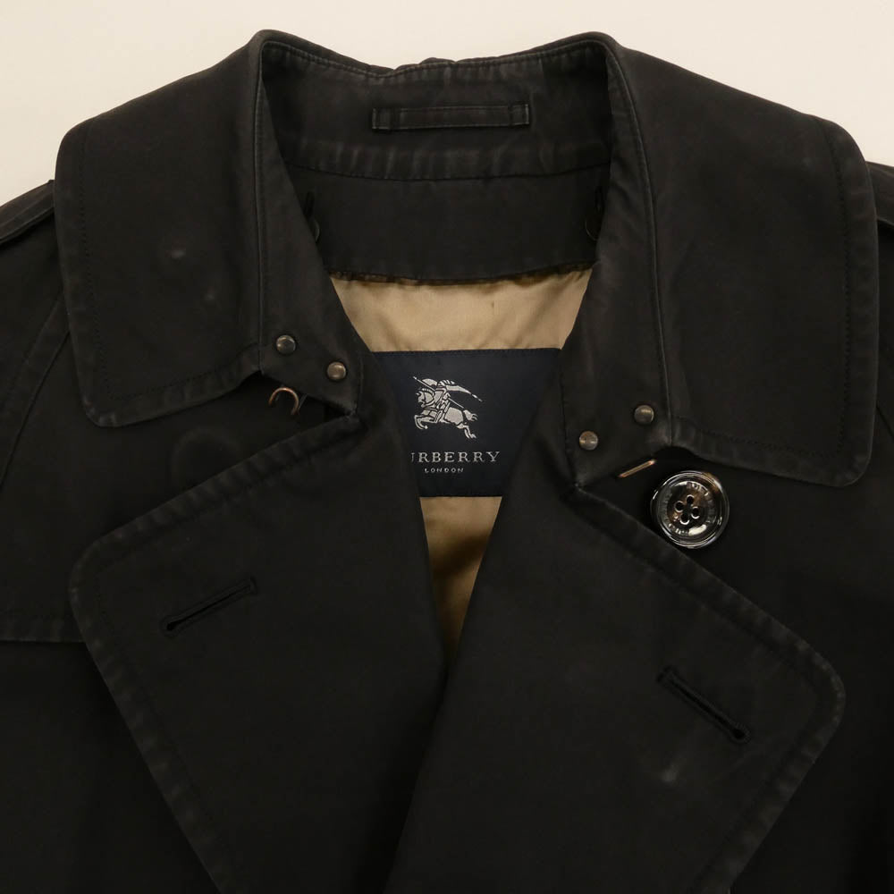 BURBERRY LONDON バーバリー ロンドン A1A19-877-09 着脱可能 ノバチェックライナー付属 トレンチコート ブラック系 M【中古】