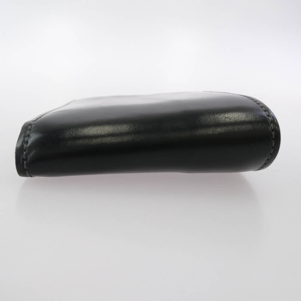 WILDSWANS ワイルドスワンズ タイガースブラザーズ別注 SP-GROUNDER シェルコードバン BLACK 内装サドルプルアップ シルバーステッチ コンパクトウォレット 二つ折り財布 ブラック系【中古】