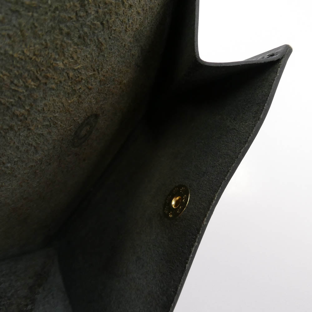 WILDSWANS ワイルドスワンズ タイガースブラザーズ別注 SP-GROUNDER シェルコードバン BLACK 内装サドルプルアップ シルバーステッチ コンパクトウォレット 二つ折り財布 ブラック系【中古】