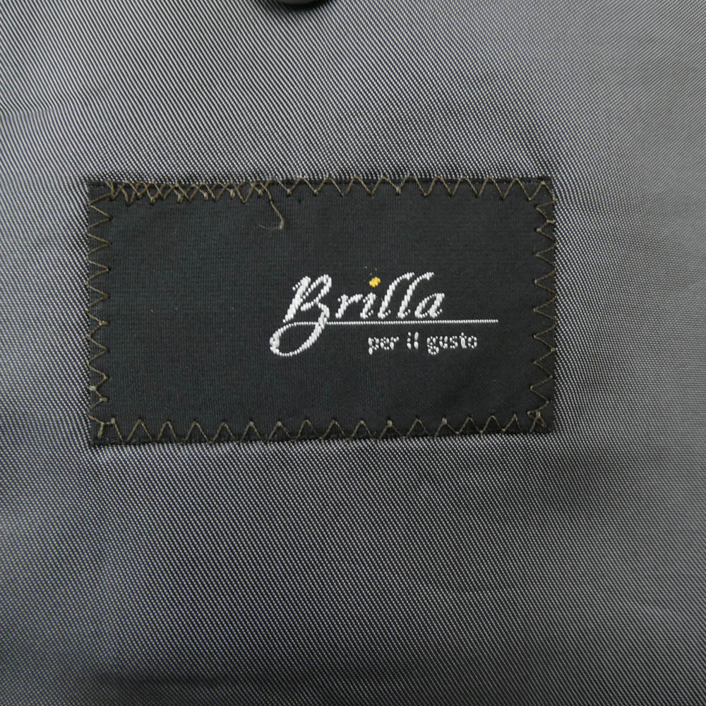 ブリッラ ペル イル グスト 24-17-0148-015 Ermenegildo Zegna TROFEO トロフェオ MICROSPHERE マイクロンスフィア加工 セットアップ スーツ ブラック系 48【中古】
