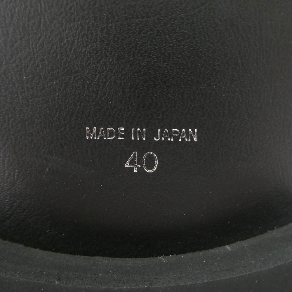 イシュム ISH-1-15-2 MOCA BOOTS モカ サイドゴア レザー ブーツ ブラック系 40【極上美品】【中古】