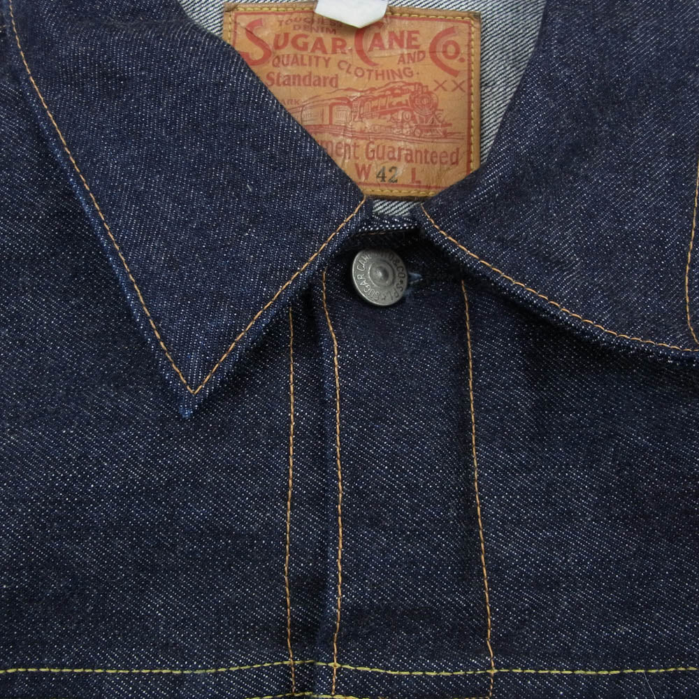 SUGAR CANE シュガーケーン SC11953A 14.25oz DENIM JACKET 1953 MODEL 2nd タイプ デニム ジャケット インディゴブルー系 42【極上美品】【中古】