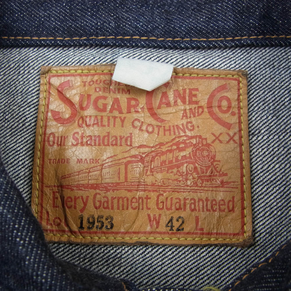SUGAR CANE シュガーケーン SC11953A 14.25oz DENIM JACKET 1953 MODEL 2nd タイプ デニム ジャケット インディゴブルー系 42【極上美品】【中古】