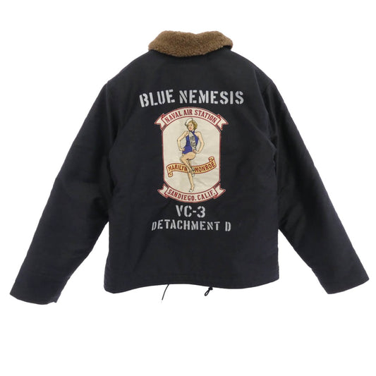 TOY'S McCOY トイズマッコイ TMJ2319 N-1 DECK JACKET MARILYN MONROE MISS N.A.S. マリリンモンロー デッキ ジャケット ミリタリージャケット ネイビー系 40【新古品】【未使用】【中古】