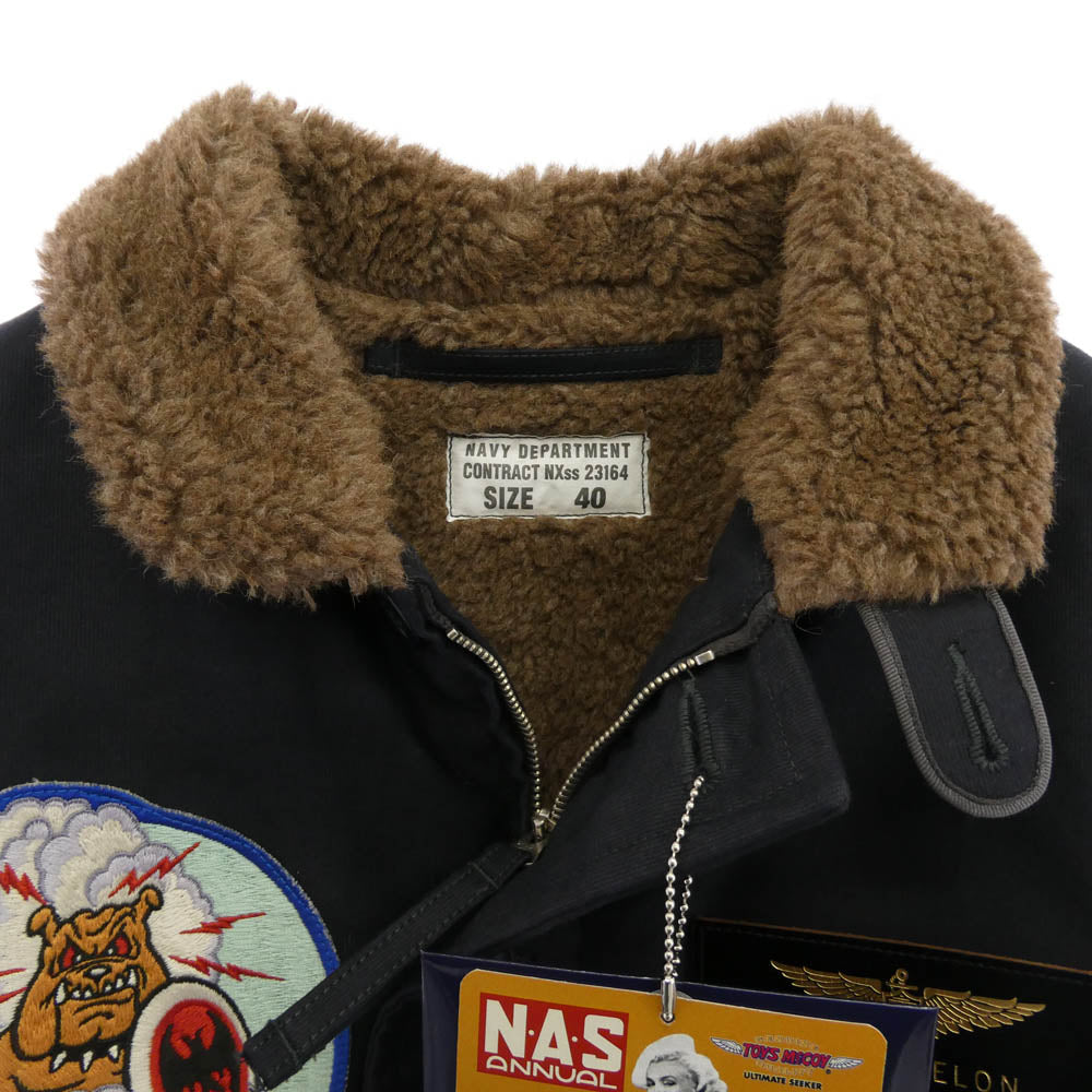 TOY'S McCOY トイズマッコイ TMJ2319 N-1 DECK JACKET MARILYN MONROE MISS N.A.S. マリリンモンロー デッキ ジャケット ミリタリージャケット ネイビー系 40【新古品】【未使用】【中古】