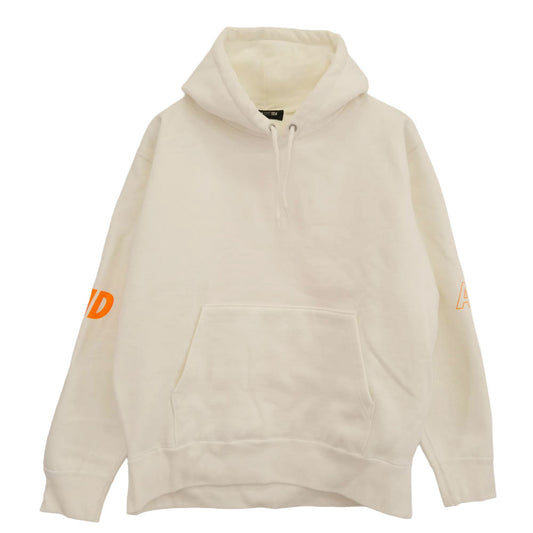 WIND AND SEA ウィンダンシー WDS-CS-175 バックロゴプリント プルオーバーパーカー ホワイト系 L【中古】