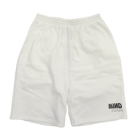 WIND AND SEA ウィンダンシー 20AW WDS-XXX-06 × GOD SELECTION XXX ゴッドセレクショントリプルエックス SWEAT-SHORTS ロゴプリント スウェット ショーツ ハーフパンツ ホワイト系 M【極上美品】【中古】