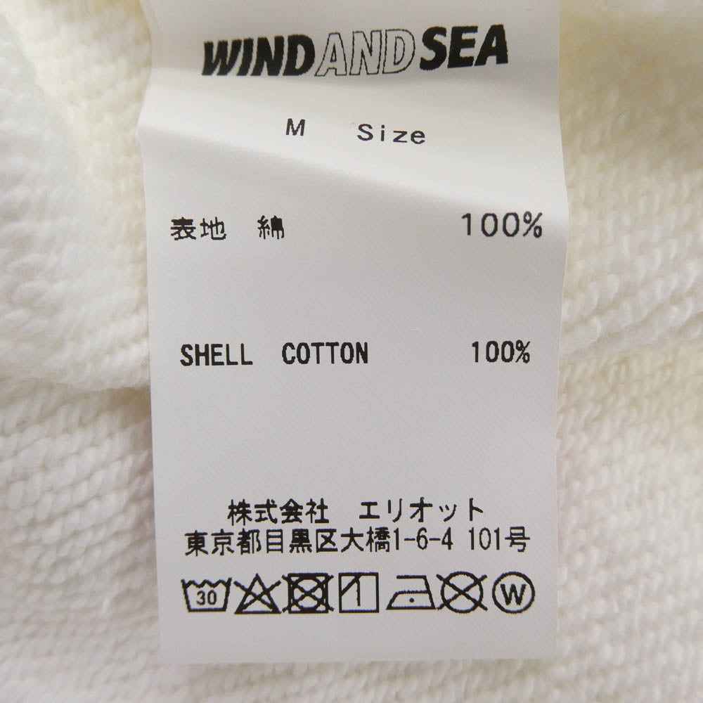 WIND AND SEA ウィンダンシー 20AW WDS-XXX-06 × GOD SELECTION XXX ゴッドセレクショントリプルエックス SWEAT-SHORTS ロゴプリント スウェット ショーツ ハーフパンツ ホワイト系 M【極上美品】【中古】