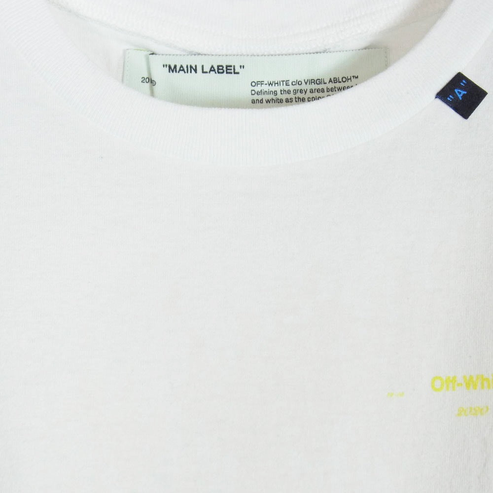 OFF-WHITE オフホワイト 19AW OMAA038F19185010 ACRYLIC ARROW BACK LOGO TEE バック アクリルアロープリント Tシャツ 半袖カットソー ホワイト系 XS【中古】