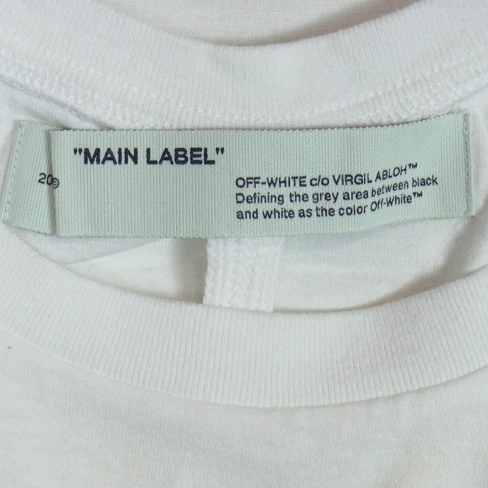 OFF-WHITE オフホワイト 19AW OMAA038F19185010 ACRYLIC ARROW BACK LOGO TEE バック アクリルアロープリント Tシャツ 半袖カットソー ホワイト系 XS【中古】