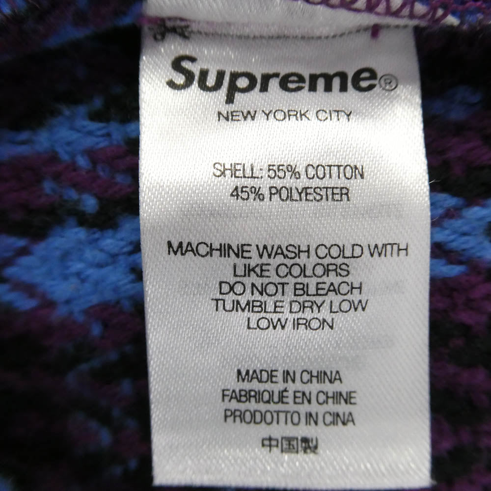 Supreme シュプリーム 22AW Heavy Flannel Shirt ヘビー フランネル シャツ ジャケット パープル系 ブルー系 L【中古】