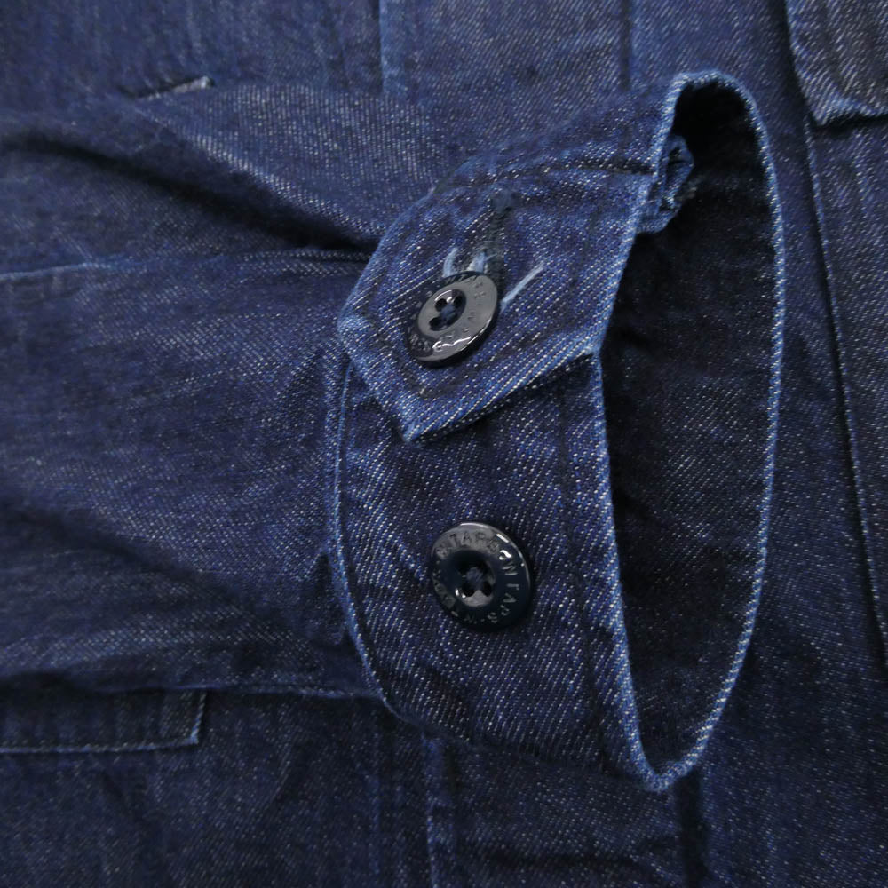 WTAPS ダブルタップス 23SS 231WVDT-SHM02 JMOD LS COTTON DENIM PASTHG バックペイントデザイン インデイゴ デニム カバーオール ジャケット インディゴブルー系 X/03【中古】