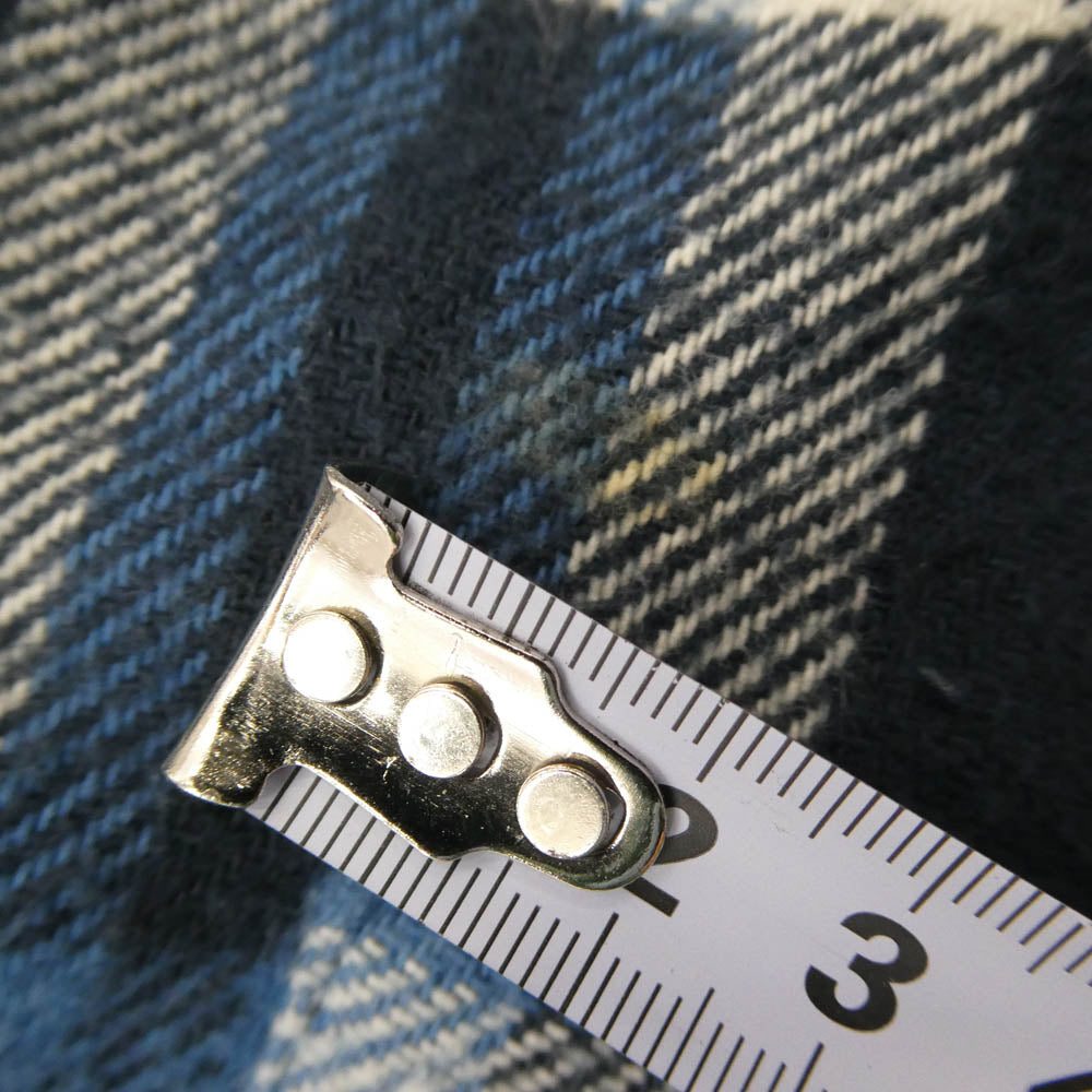 Supreme シュプリーム 17AW ワングラム期 Quilted Arc Logo Flannel Shirt バックアーチロゴ キルティング フランネル 長袖シャツ ブルー系 M【中古】