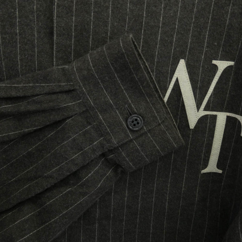 XL 22SS ダブルタップス ストライプ フランネル ベースボール シャツ XL 22SS ダブルタップス ストライプ フランネル ベースボール シャツ