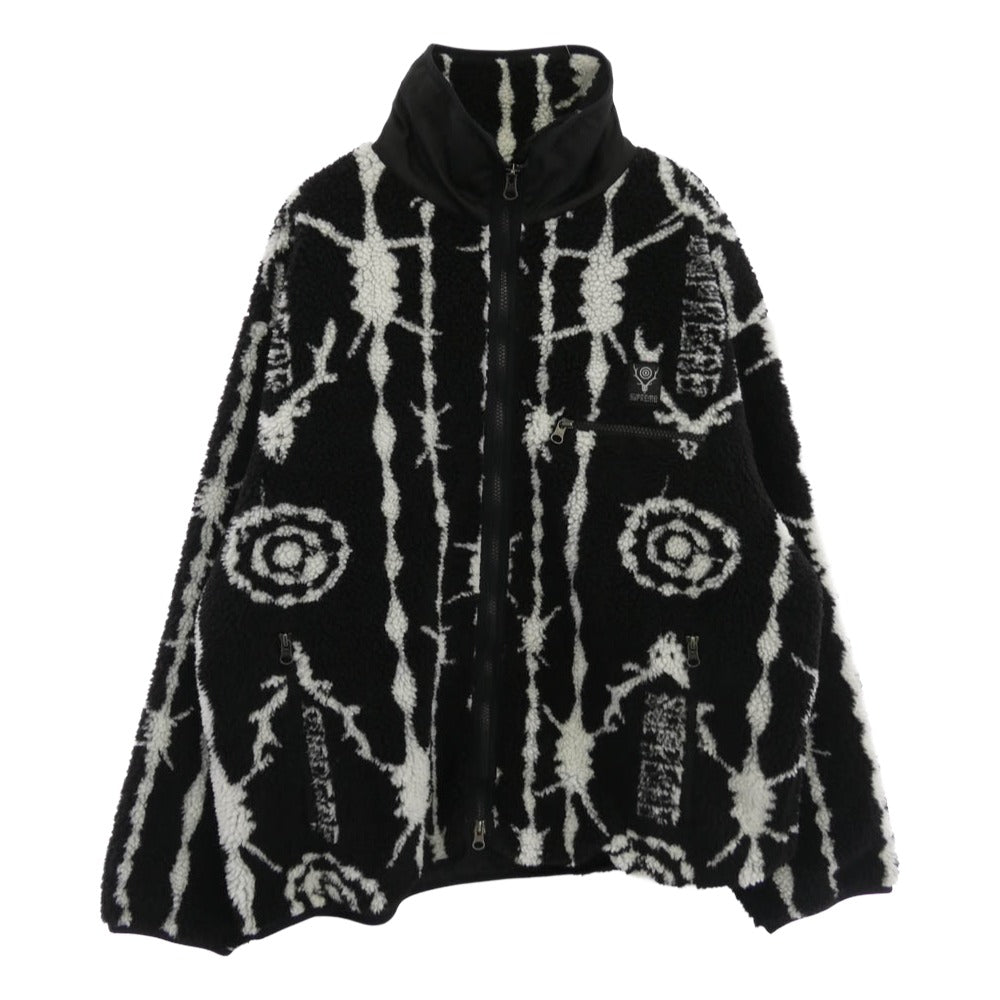Supreme シュプリーム 21SS × SOUTH2 WEST8 Fleece Jacket サウスツー ウエストエイト フリース ジャケット ブラック系 L【中古】