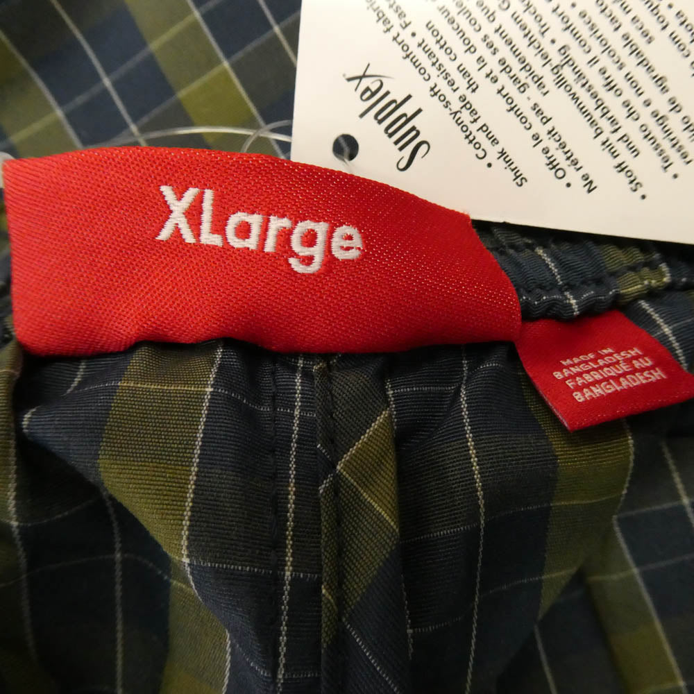 Supreme シュプリーム 25AW Plaid Warm Up Pant プレイド ウォーム アップ パンツ ネイビー系 グリーン系 XL【新古品】【未使用】【中古】