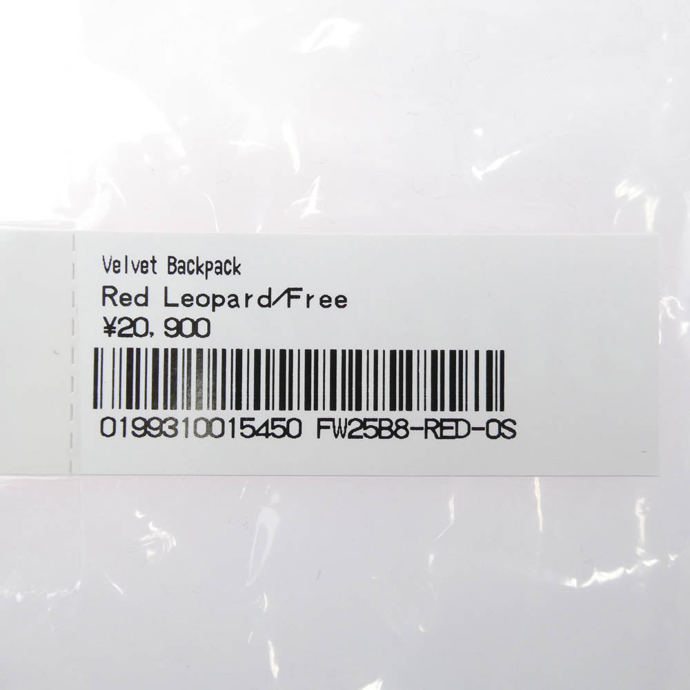 Supreme シュプリーム 25AW Velvet Backpack ベルベット バックパック レッド系【新古品】【未使用】【中古】