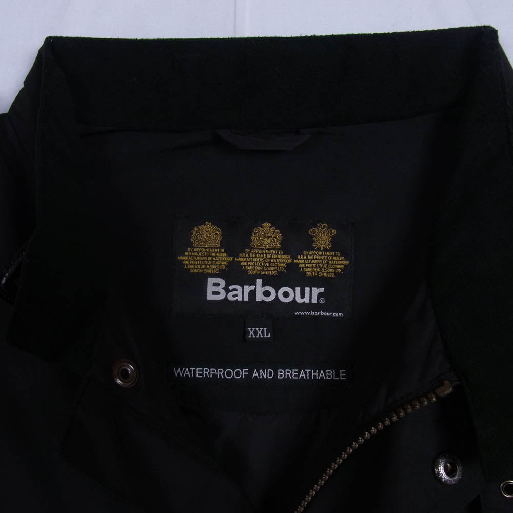 Barbour バブアー FLYER フライヤー ノンワックス フィールド ジャケット ブラック系 XXL【中古】