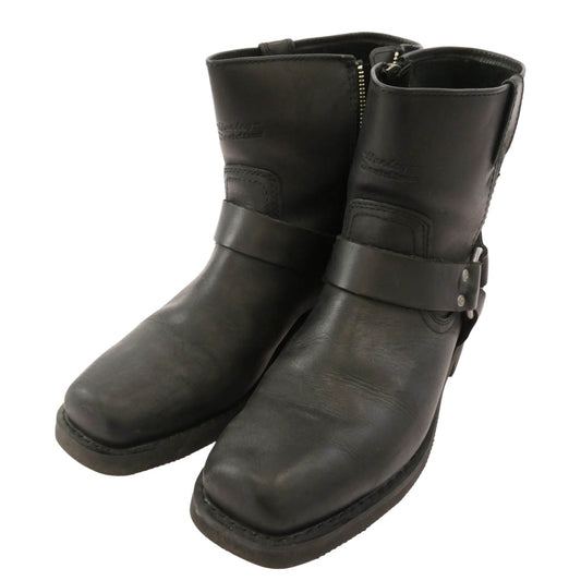 HARLEY DAVIDSON ハーレーダビッドソン D94422 レザー サイドジップ ライディングブーツ ブーツ ブラック系 42【中古】