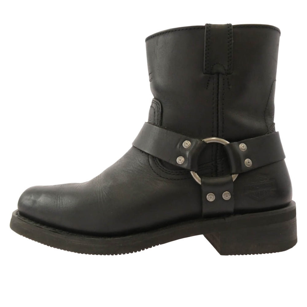 HARLEY DAVIDSON ハーレーダビッドソン D94422 レザー サイドジップ ライディングブーツ ブーツ ブラック系 42【中古】