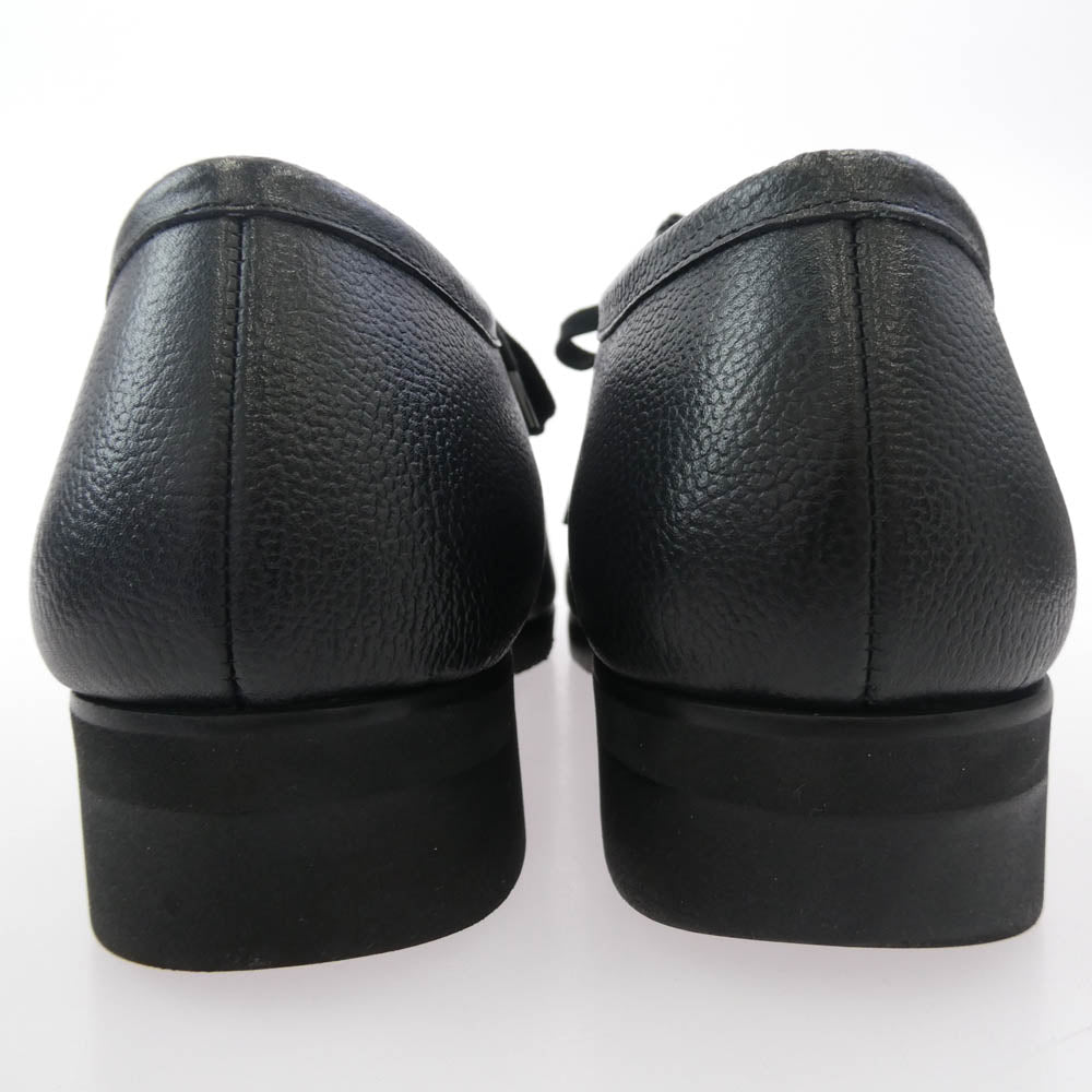 フットワークス F02-0002_M New Tyrolean shoes in grain leather グレインレザー ニュー チロリアンシューズ ブラック系 25.5cm【中古】