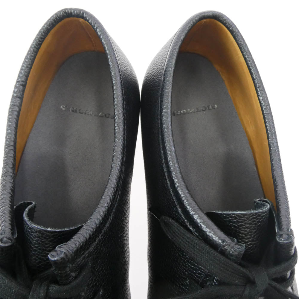 フットワークス F02-0002_M New Tyrolean shoes in grain leather グレインレザー ニュー チロリアンシューズ ブラック系 25.5cm【中古】