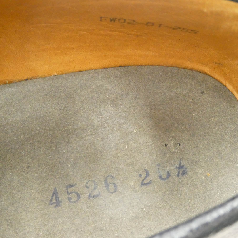 フットワークス F02-0002_M New Tyrolean shoes in grain leather グレインレザー ニュー チロリアンシューズ ブラック系 25.5cm【中古】