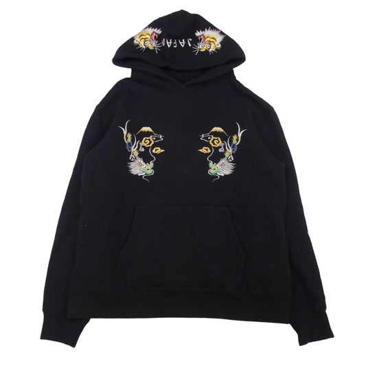 TAILOR TOYO テイラー東洋 TT68862 スカ刺繍 龍刺繍 虎刺繍 JAPAN プルオーバー パーカー フーディー ダークネイビー系 L【中古】