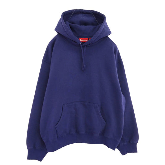 Supreme シュプリーム 25SS Frayed Hooded Sweatshirt フレイド フーデッド スウェットシャツ フーディー パーカー パープル系 ネイビー系 L【中古】