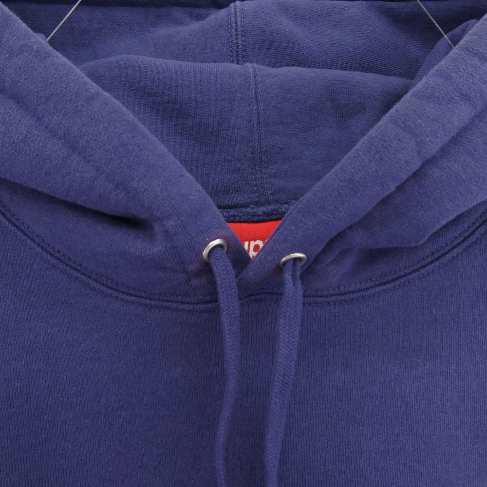 Supreme シュプリーム 25SS Frayed Hooded Sweatshirt フレイド フーデッド スウェットシャツ フーディー パーカー パープル系 ネイビー系 L【中古】