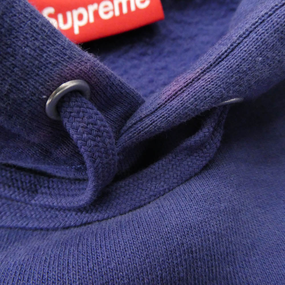 Supreme シュプリーム 25SS Frayed Hooded Sweatshirt フレイド フーデッド スウェットシャツ フーディー パーカー パープル系 ネイビー系 L【中古】