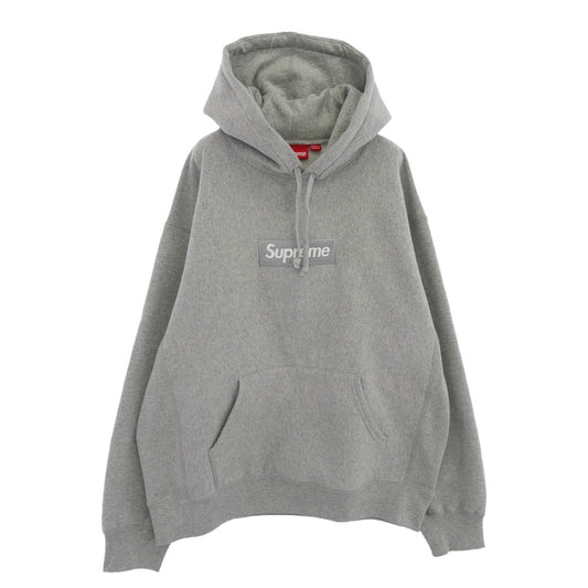 Supreme シュプリーム 24AW Box Logo Hooded Sweatshirt ボックス ロゴ フーデッド スウェットシャツ フーディー パーカー グレー系 L【中古】