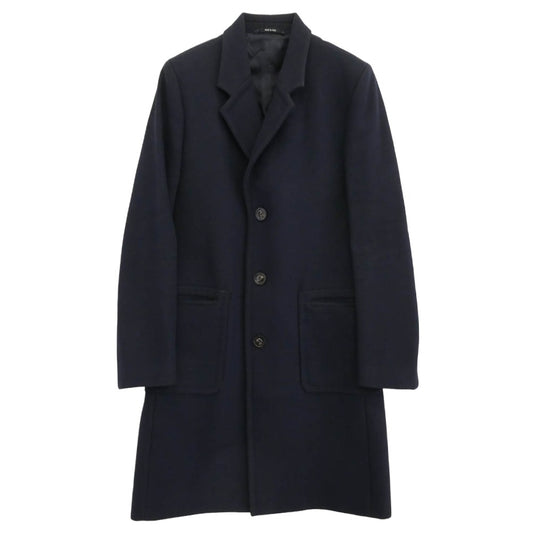 MAISON MARGIELA メゾンマルジェラ 13AW S30AA0049 14ライン イタリア製 ウール チェスターコート ネイビー系 48【中古】