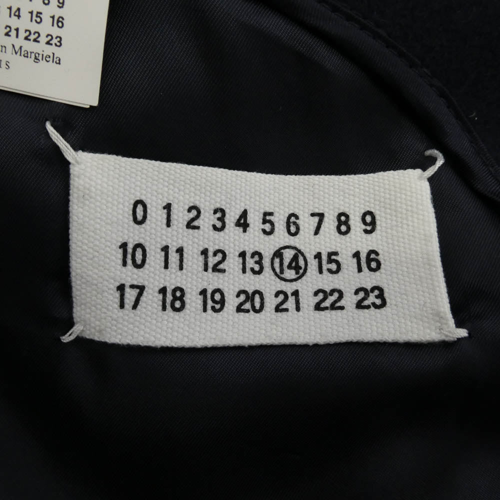 MAISON MARGIELA メゾンマルジェラ 13AW S30AA0049 14ライン イタリア製 ウール チェスターコート ネイビー系 48【中古】