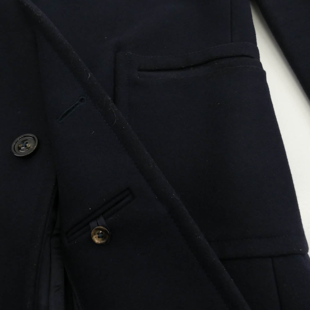 MAISON MARGIELA メゾンマルジェラ 13AW S30AA0049 14ライン イタリア製 ウール チェスターコート ネイビー系 48【中古】