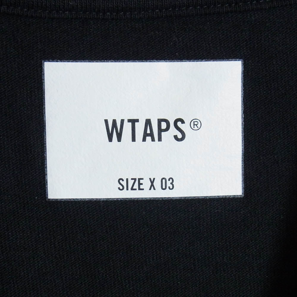 WTAPS ダブルタップス 24SS 241ATDT-CSM35 OBJ 08 SS COTTON オービージェイ 08 半袖 コットン Tシャツ ブラック系 3【中古】