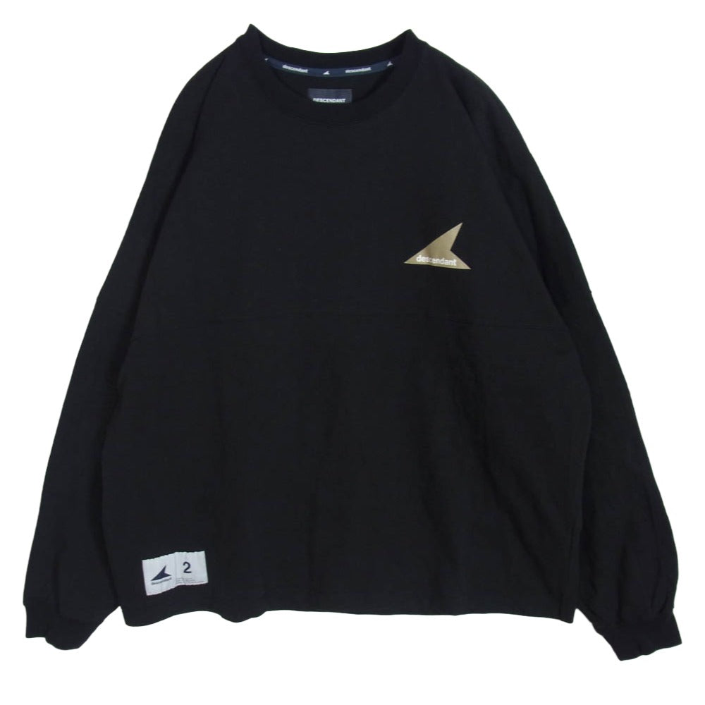 DESCENDANT ディセンダント 24AW 242ATDS-CSM22 CETUS JERSEY LS ケタス ジャージー 長袖 スウェット ブラック系 2【中古】